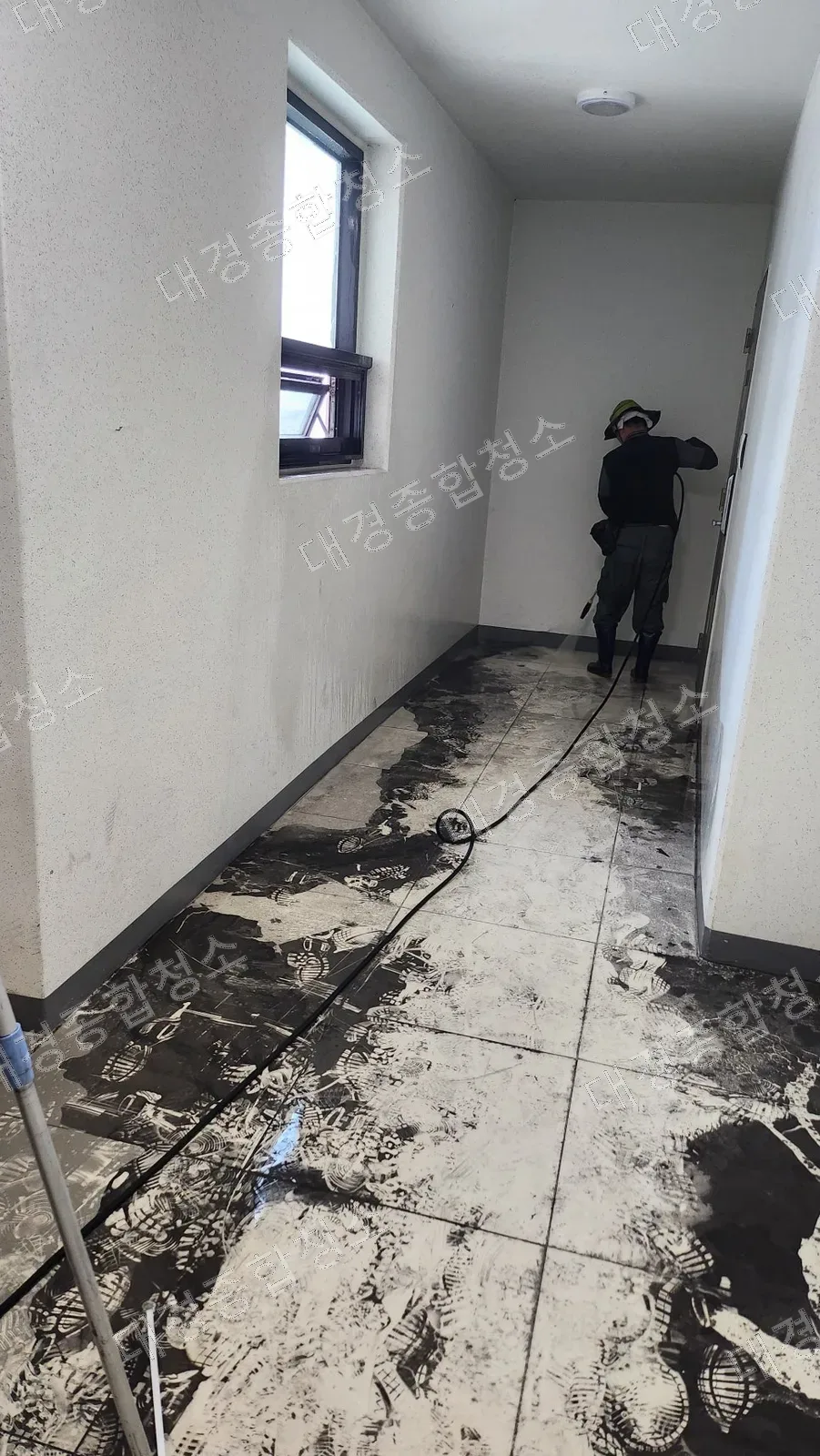 아파트 공용부 그을음 제거 후기 복도 화재피해 복구 업체[청라제일풍경채]