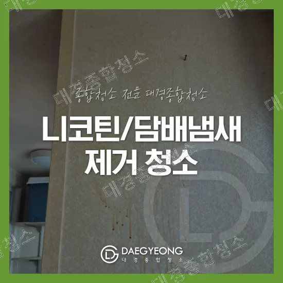 니코틴·담배냄새 제거 청소 안내 표지 이미지