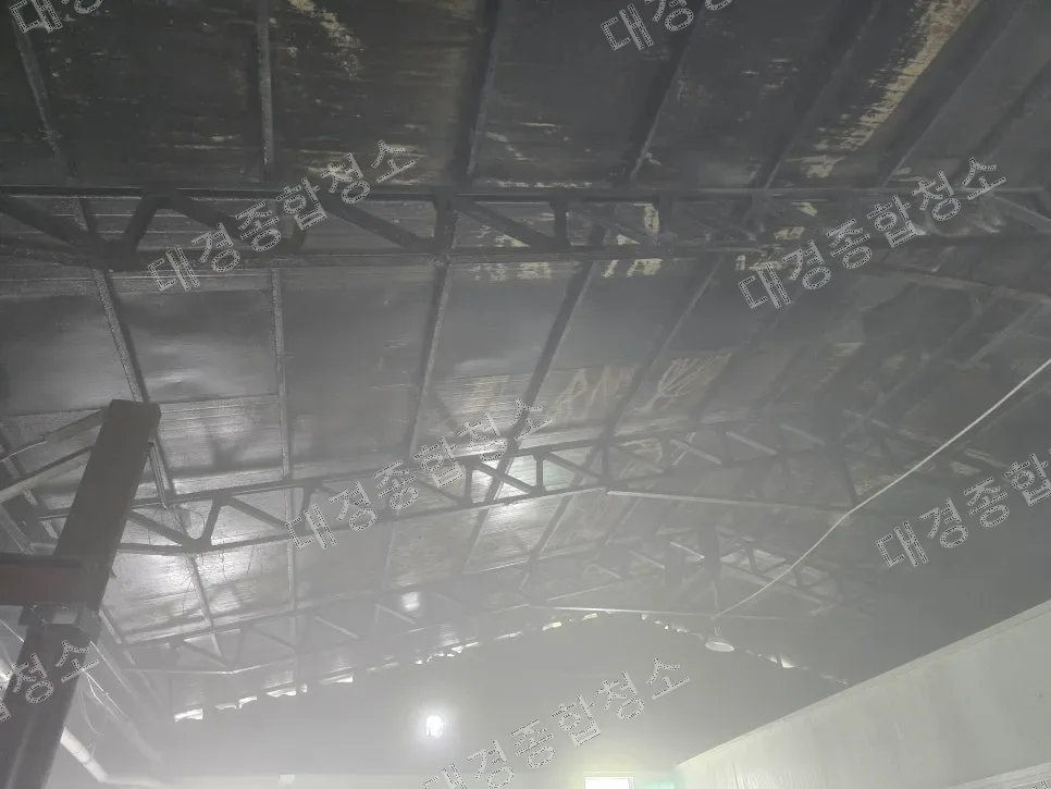 남동공단 석재가공 공장 퇴거청소 분진제거 과정