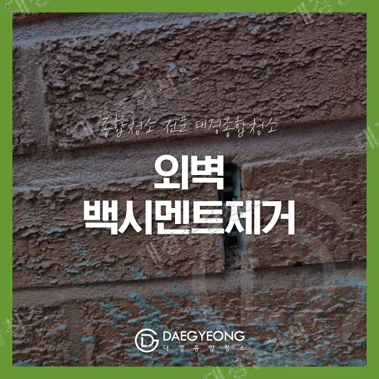 경기도 광주 카페 외벽청소 업체 적벽돌 외벽 백시멘트 제거 비용
