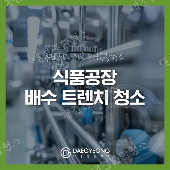 식품공장 청소｜깨끗한 위생 관리를 위한 배수 트렌치 청소의 중요성