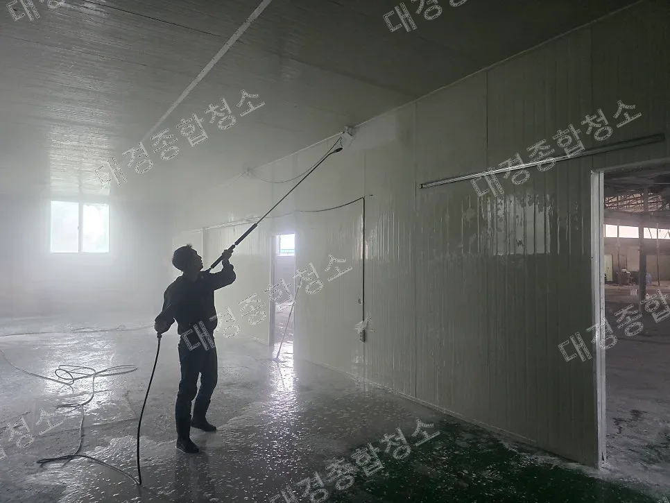 남동공단 석재가공 공장 퇴거청소 분진제거 과정