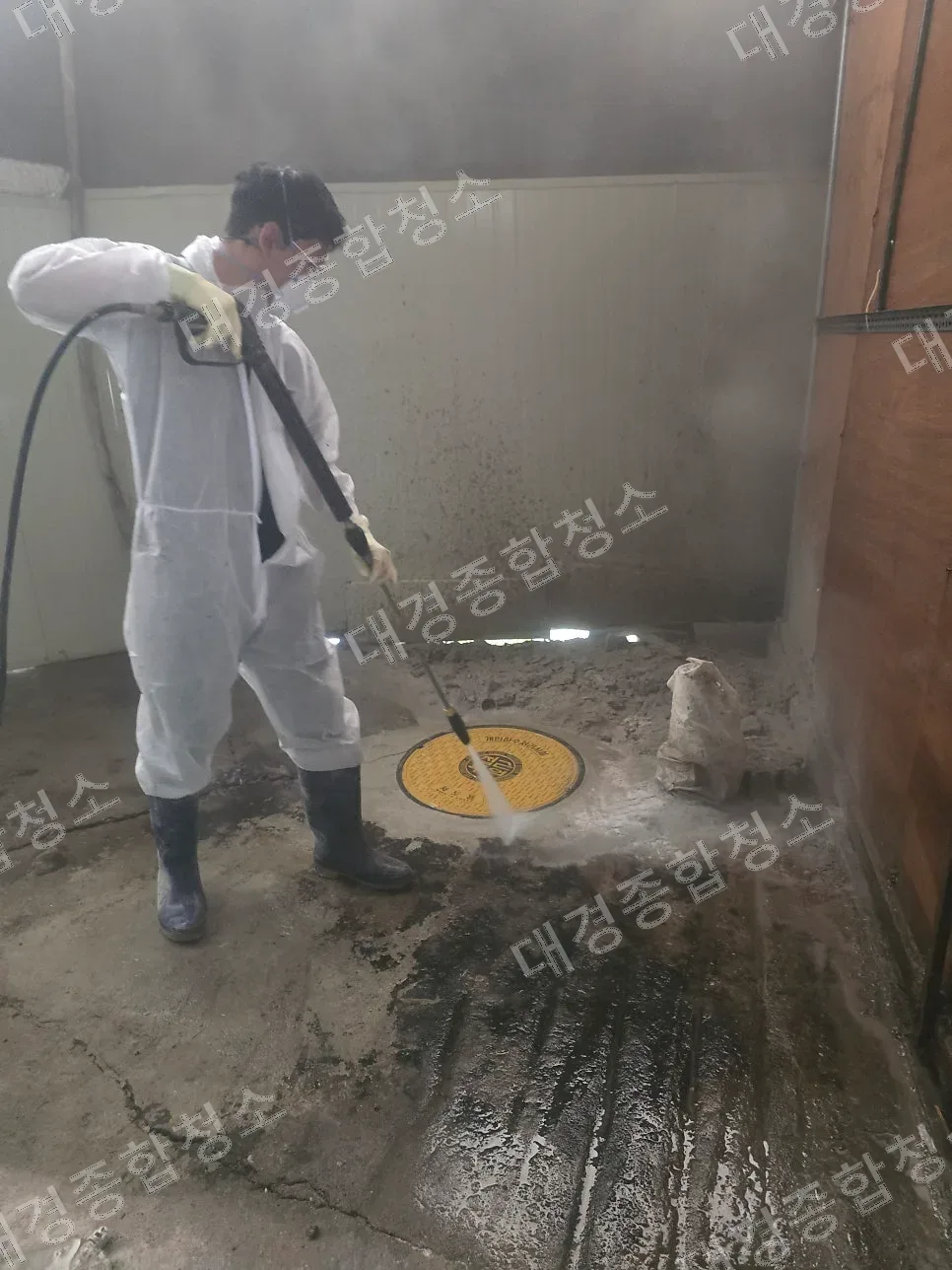 남동공단 석재가공 공장 퇴거청소 분진제거 과정