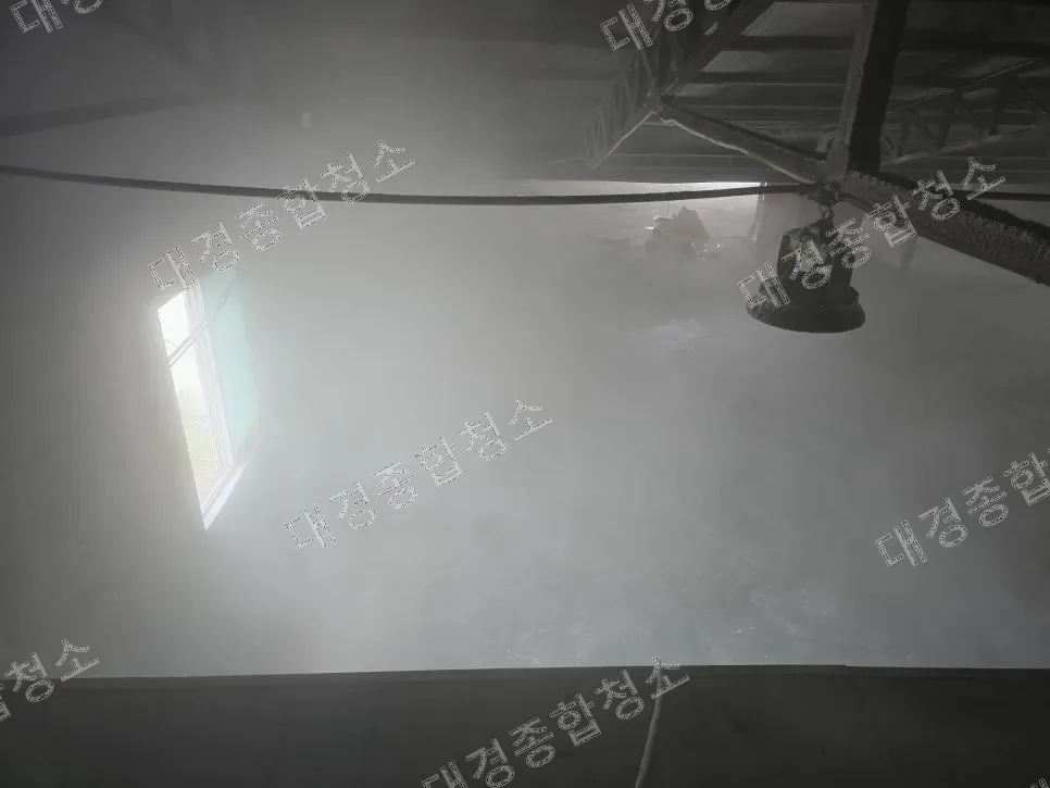 남동공단 석재가공 공장 퇴거청소 분진제거 과정