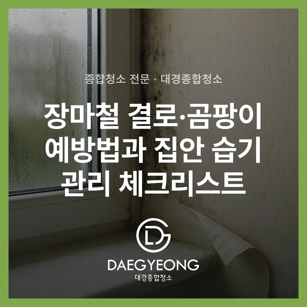장마철 결로·곰팡이 예방법과 집안 습기 관리 체크리스트